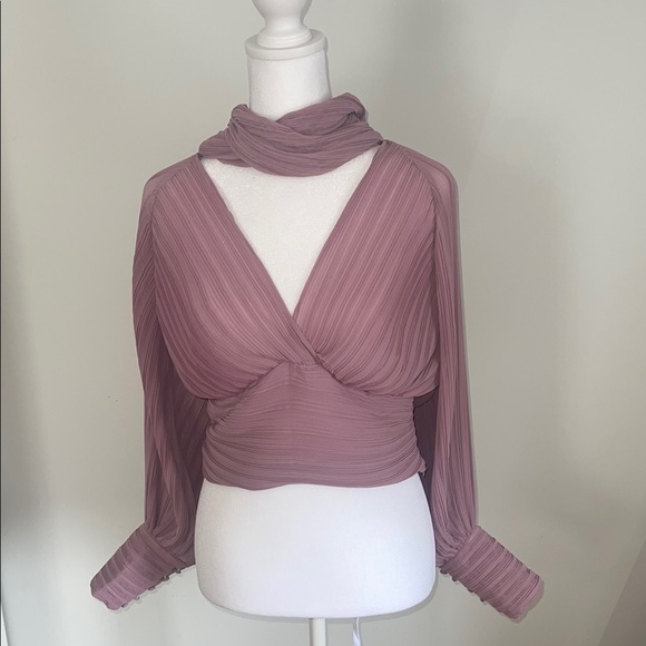 Zara Tops - Zara Pink Ribbed Wrap Blouse NWOT  PTP 17 length 19 size M excellent condition